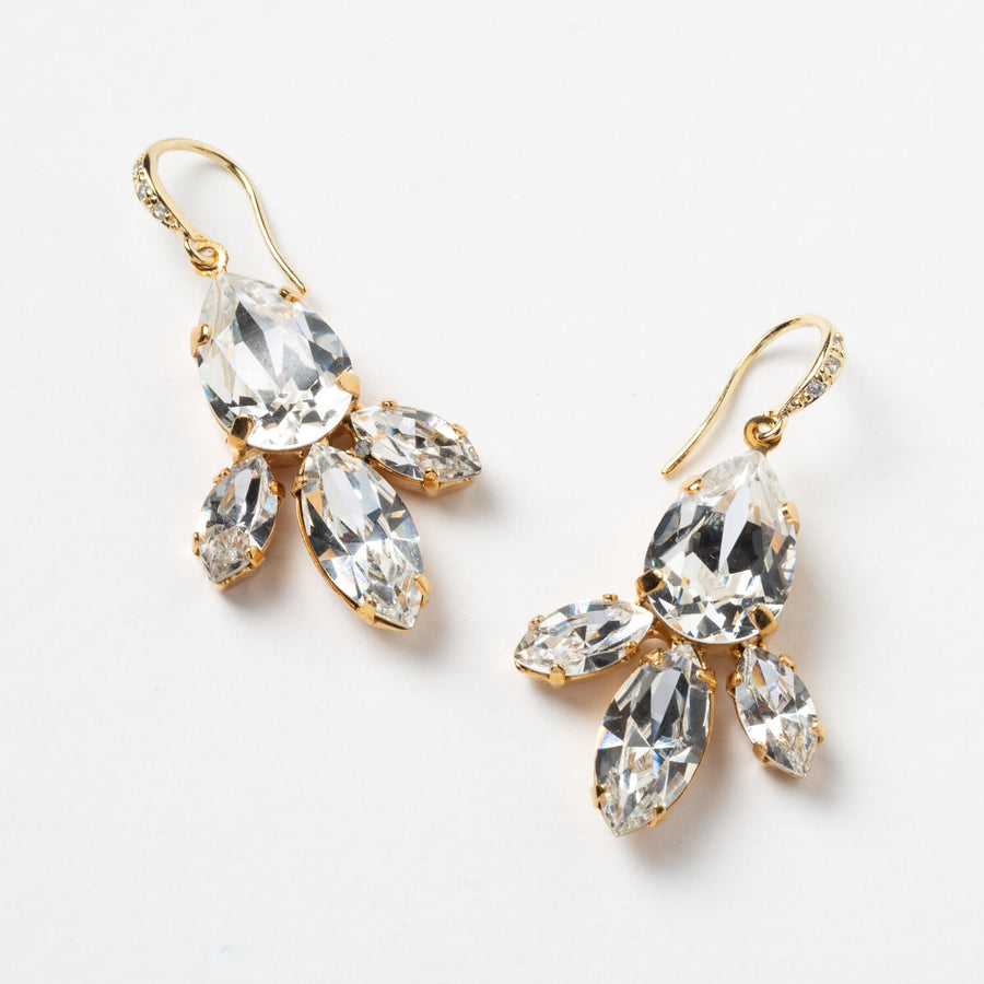 Nikki Witt Grace Swarovski crystal drop earrings