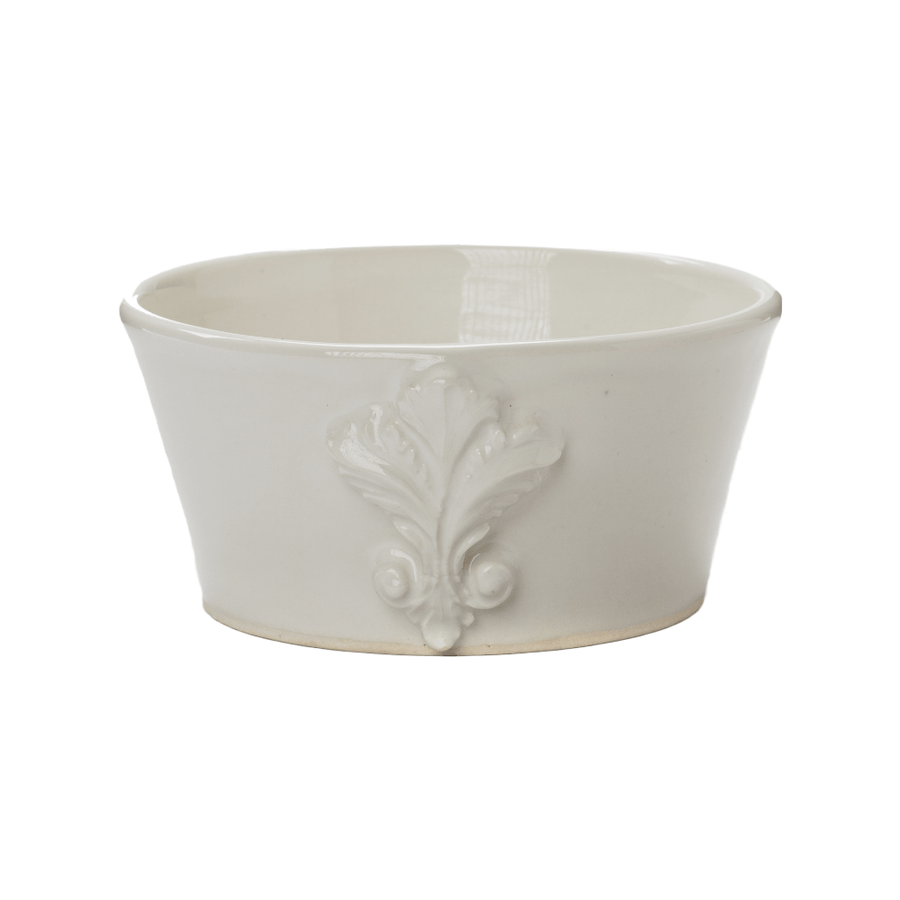 handmade white ceramic bowl flat bottom