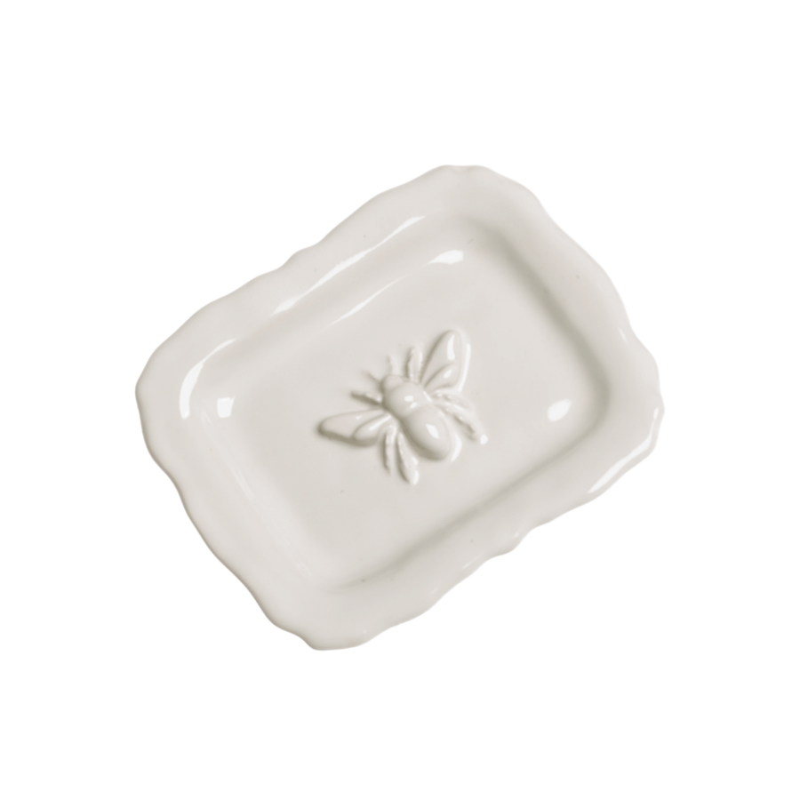 Ceramic bee trinket dish