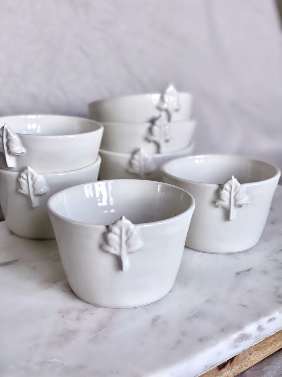 Small ceramic pudding bowls handmade